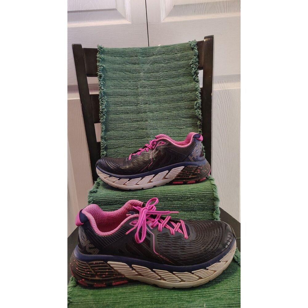 Hoka One One Gaviota Premium Stability Running Shoes Blue Fuchsia Pink Size 10
